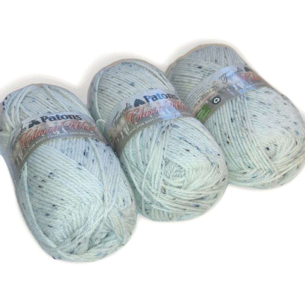 PATONS Yarn Wool Blend Color #84008 Aran Tweed Discontinued 3.5oz lot of 3 NEW